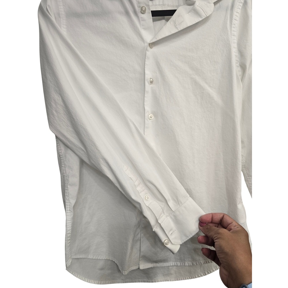 Express Classic White Button Up Small Business Casual Preppy Minimalist Office - Picture 4 of 5